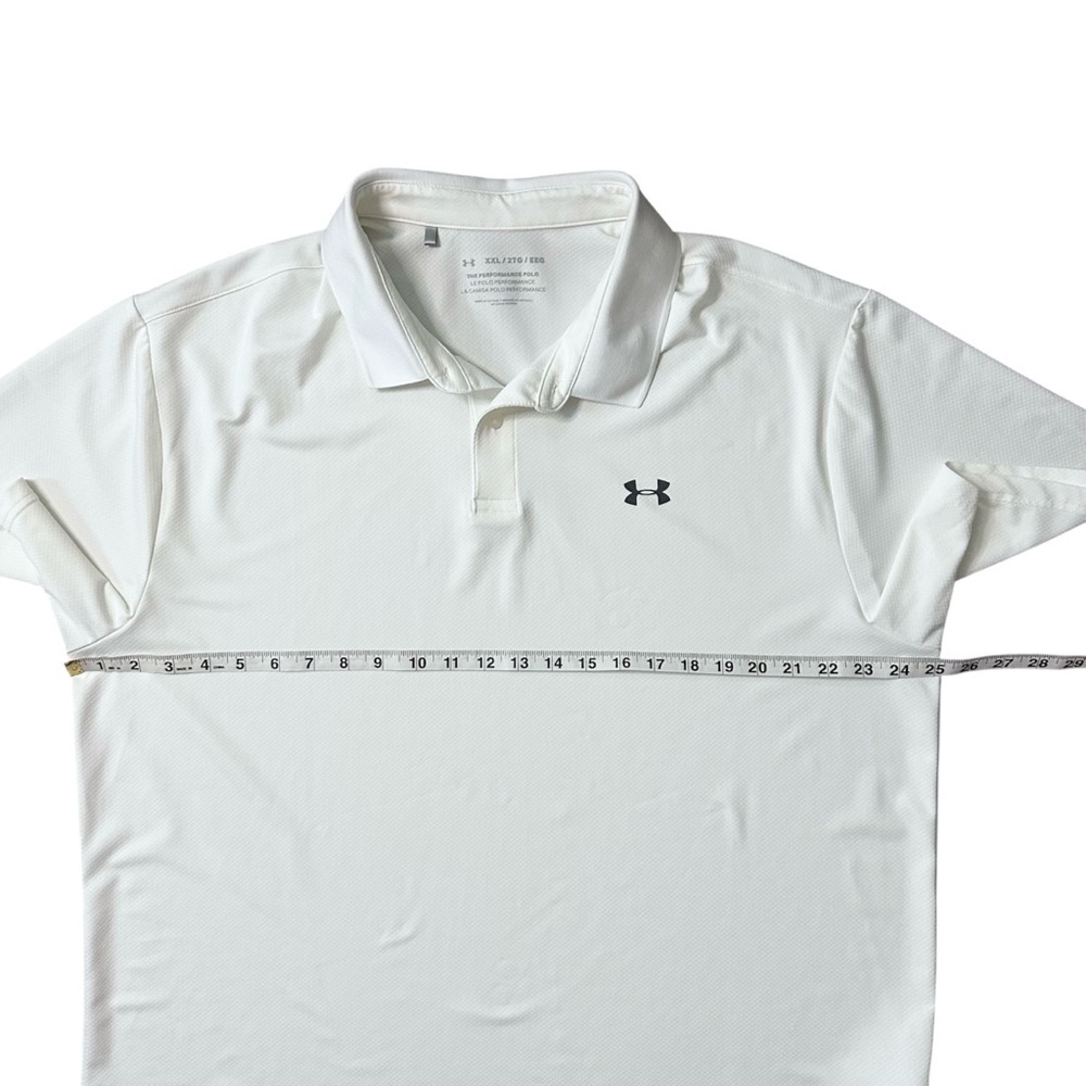 Under Armour The Performance Polo Short Sleeve Shirt White Size XXL - Picture 4 of 7